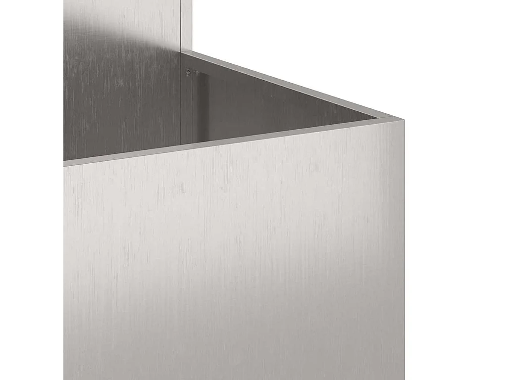 Cache-pot de jardin | Jardinière Argent 80 x 80 x 60 cm Acier inoxydable