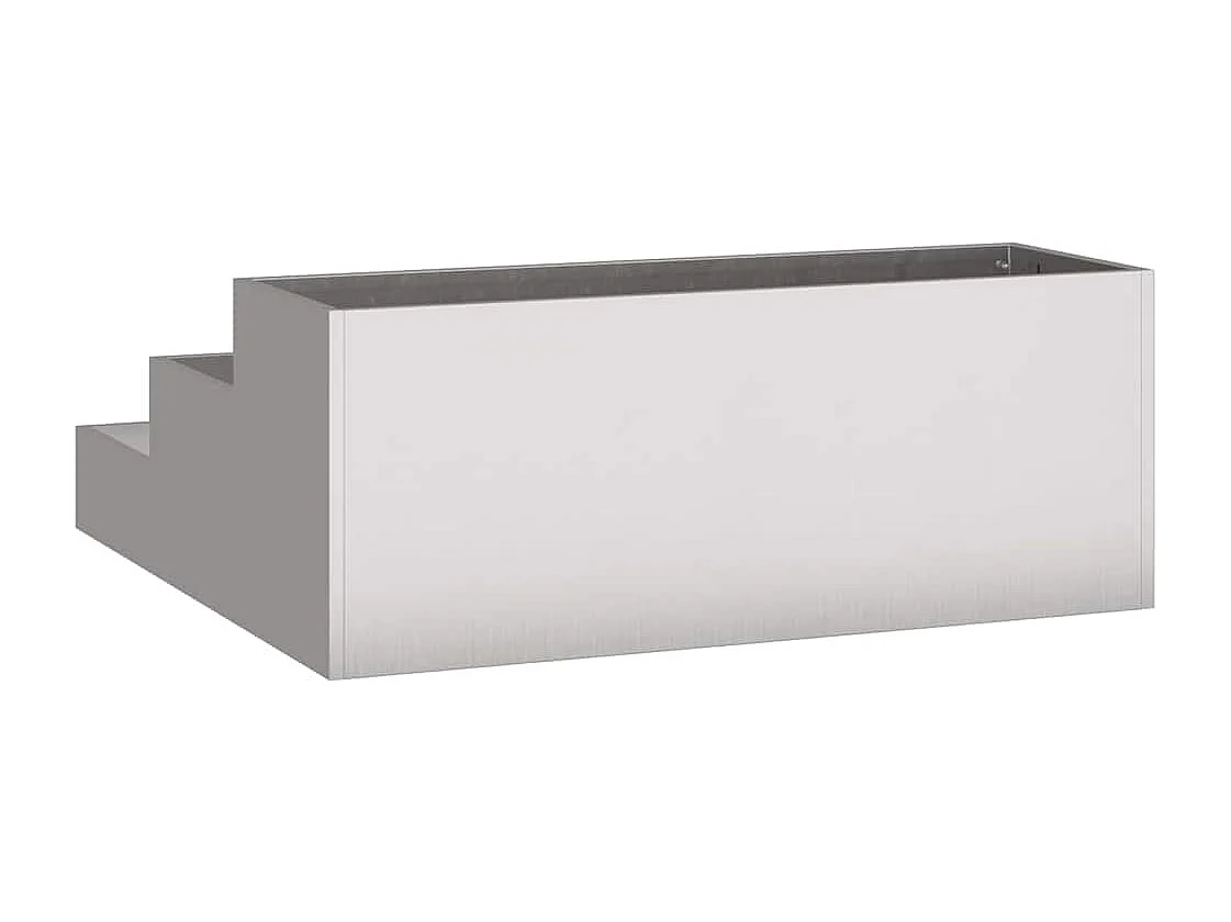 Cache-pot de jardin | Jardinière Argent 90 x 90 x 35 cm Acier inoxydable