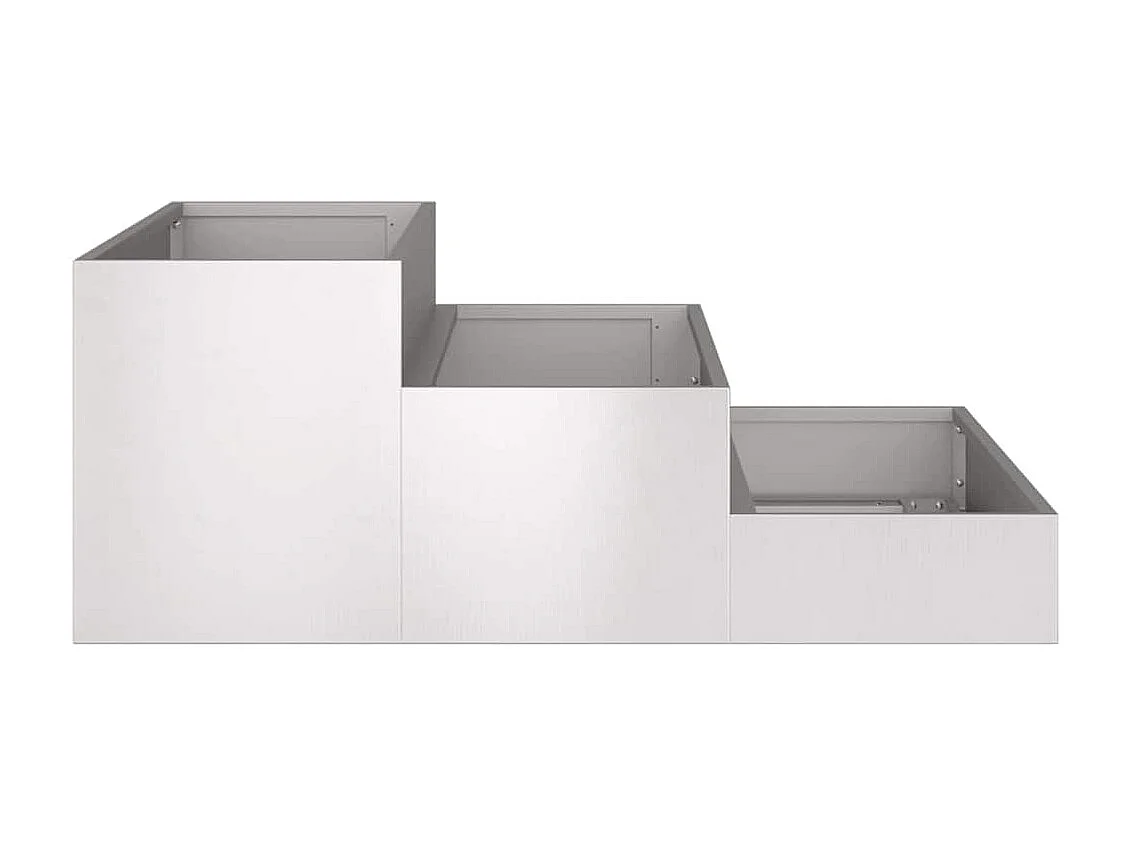 Cache-pot de jardin | Jardinière Argent 90 x 90 x 35 cm Acier inoxydable