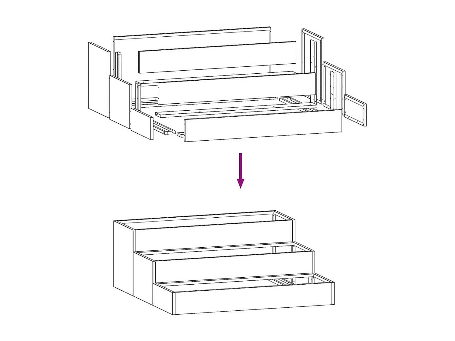 Cache-pot de jardin | Jardinière Argent 90 x 90 x 35 cm Acier inoxydable