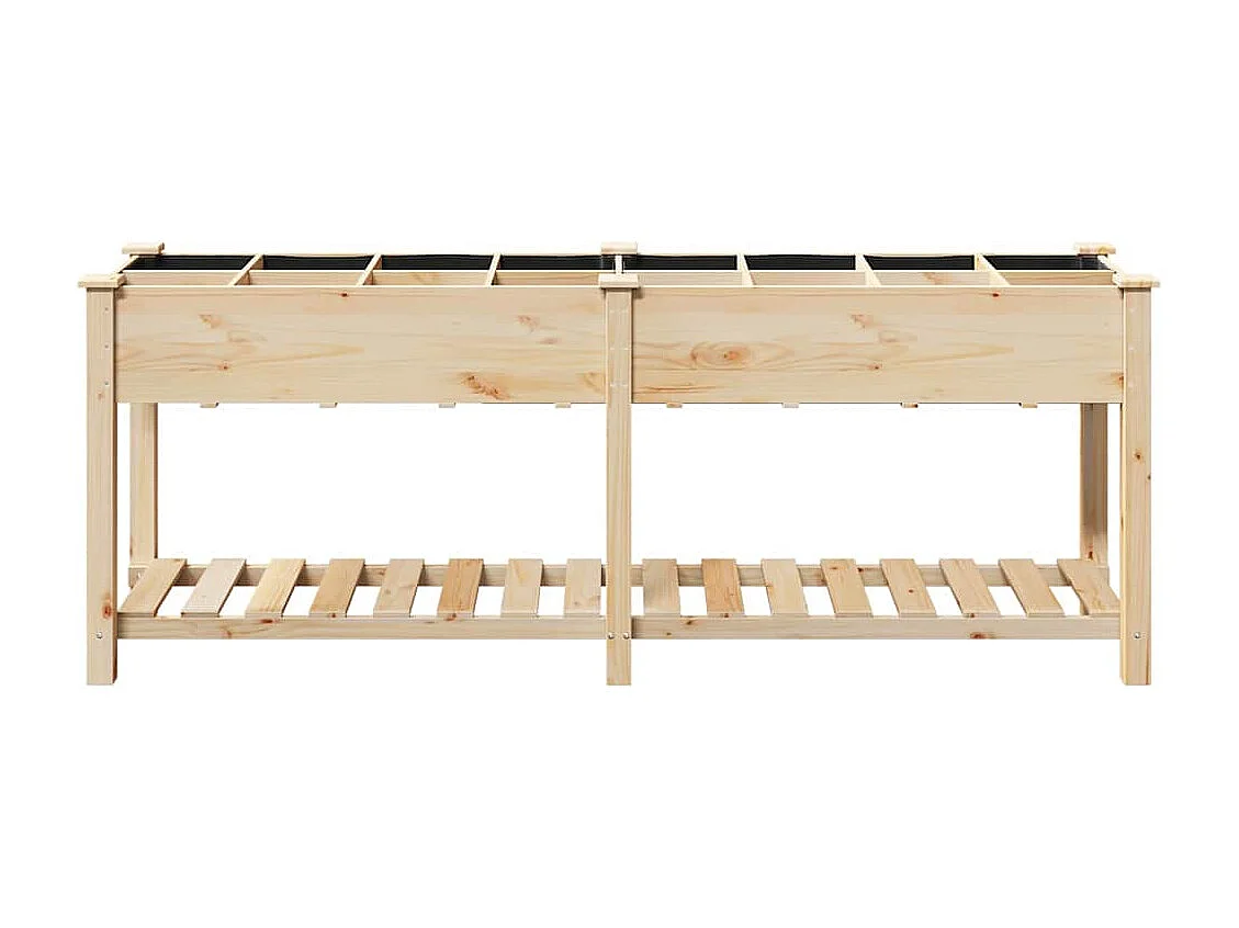 Cache-pot de jardin | Jardinière avec étagère Beige 203.5 x 53 x 76.5 cm