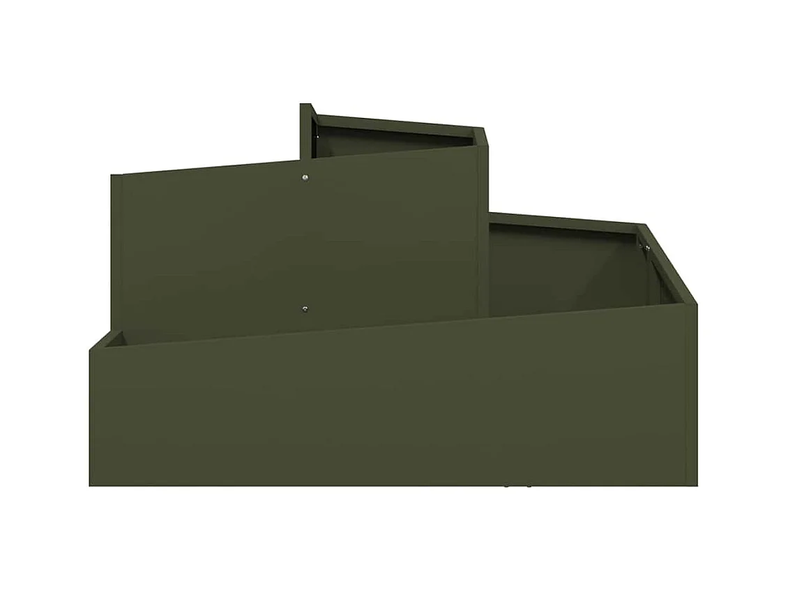 Maceta para Jardín | Jardinera | Macetero Verde oliva 80 x 80 x 50 cm