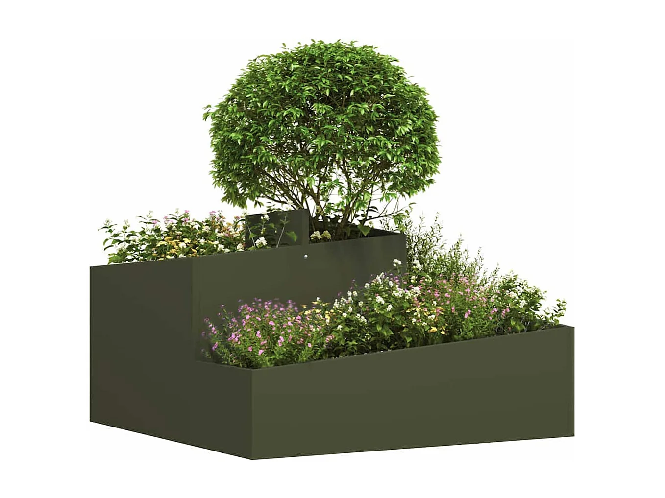 Maceta para Jardín | Jardinera | Macetero Verde oliva 80 x 80 x 50 cm