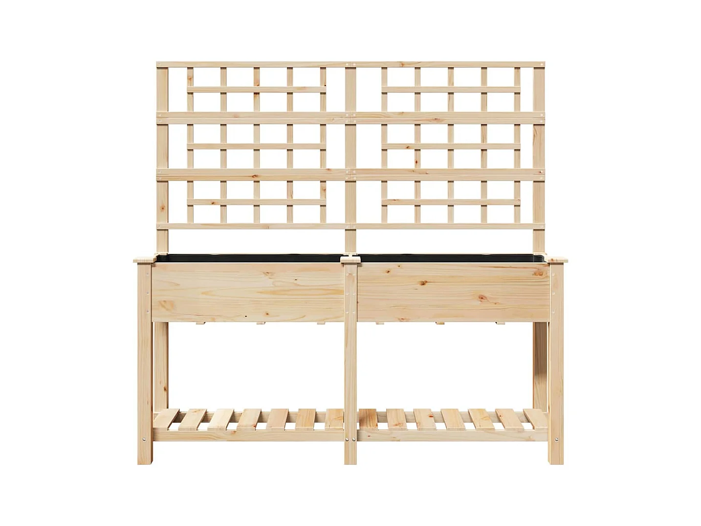 Maceta para Jardín | Jardinera | Macetero con estante Beige 161 x 46 x 152.5 cm