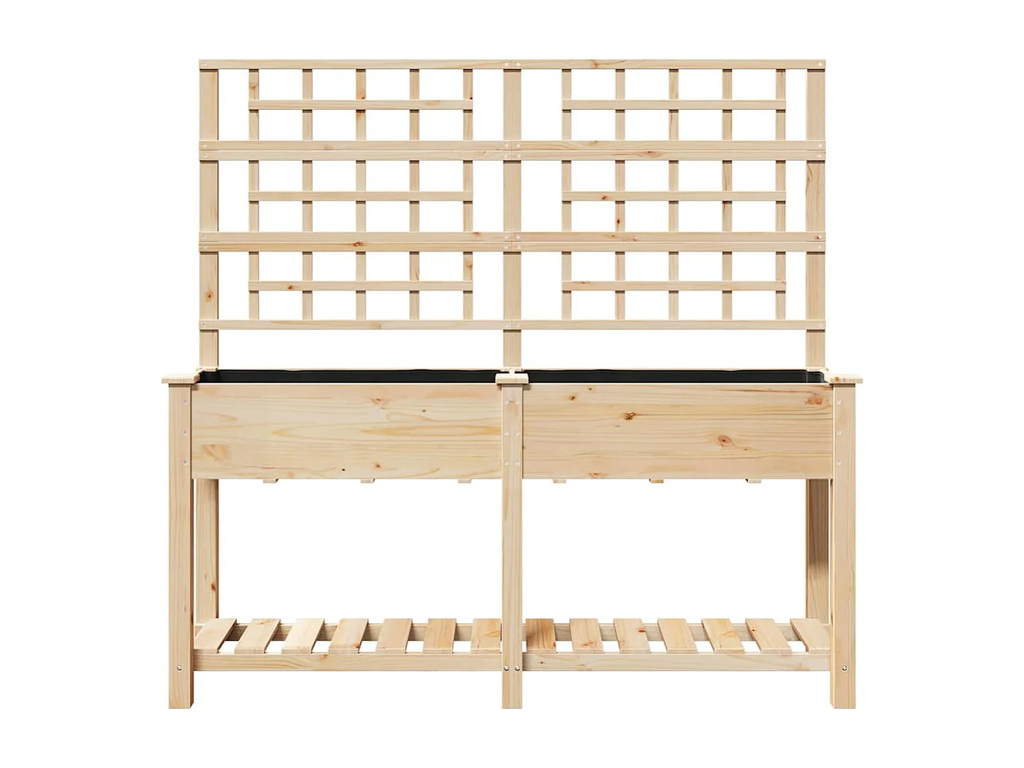 Maceta para Jardín | Jardinera | Macetero con estante Beige 161 x 46 x 152.5 cm