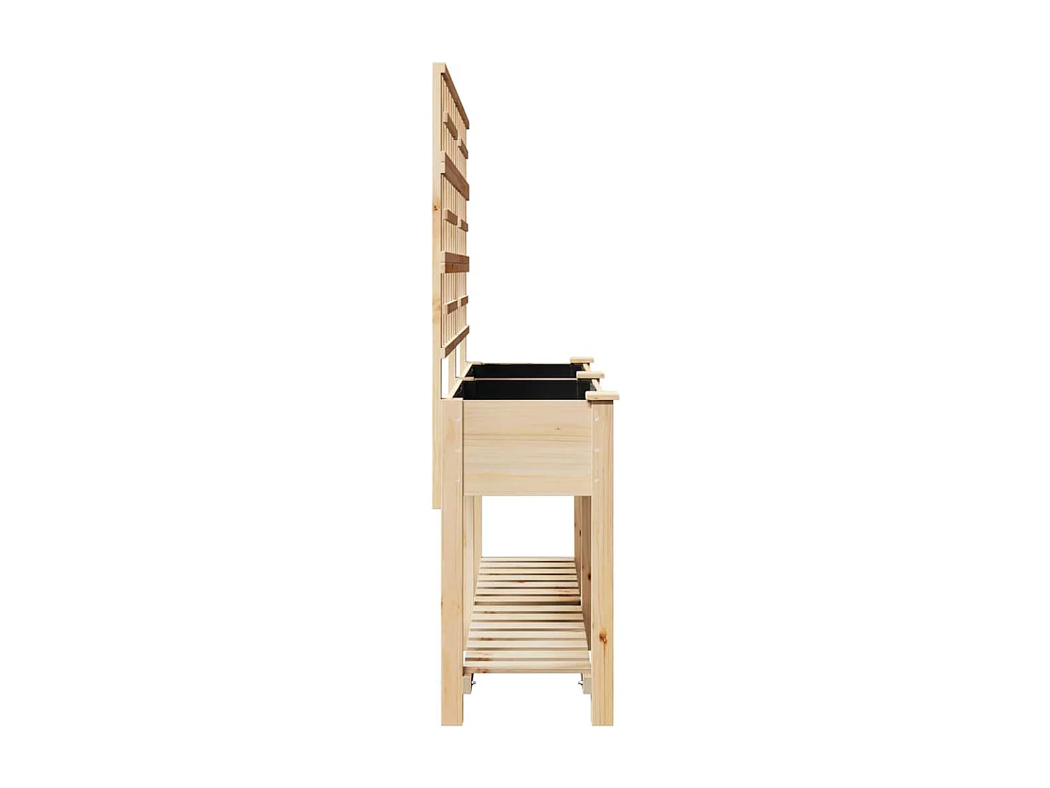 Maceta para Jardín | Jardinera | Macetero con estante Beige 161 x 46 x 152.5 cm