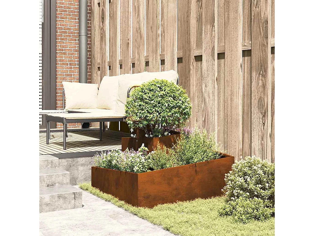 Cache-pot de jardin | Jardinière Marron 80 x 80 x 50 cm