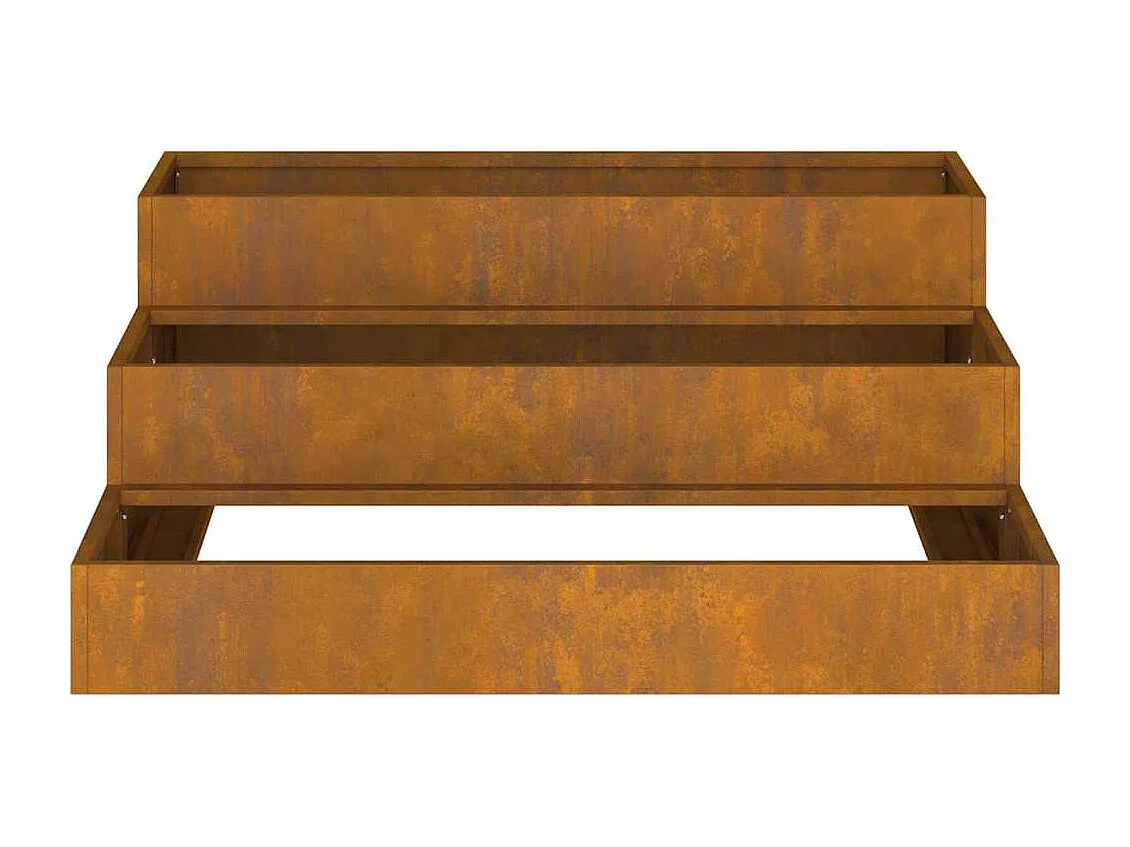 Maceta para Jardín | Jardinera | Macetero Oxidado 90 x 90 x 35 cm Acero oxidado