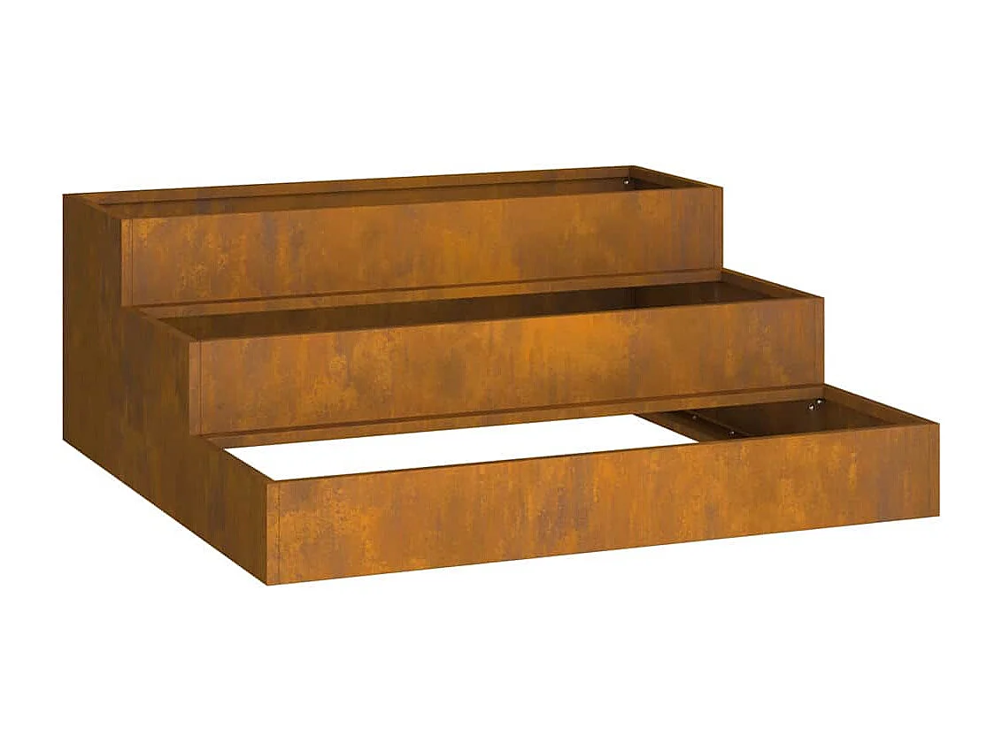 Cache-pot de jardin | Jardinière Rouillé 90 x 90 x 35 cm