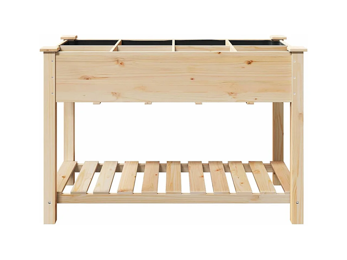 Maceta para Jardín | Jardinera | Macetero con estante Beige 115 x 59 x 76.5 cm