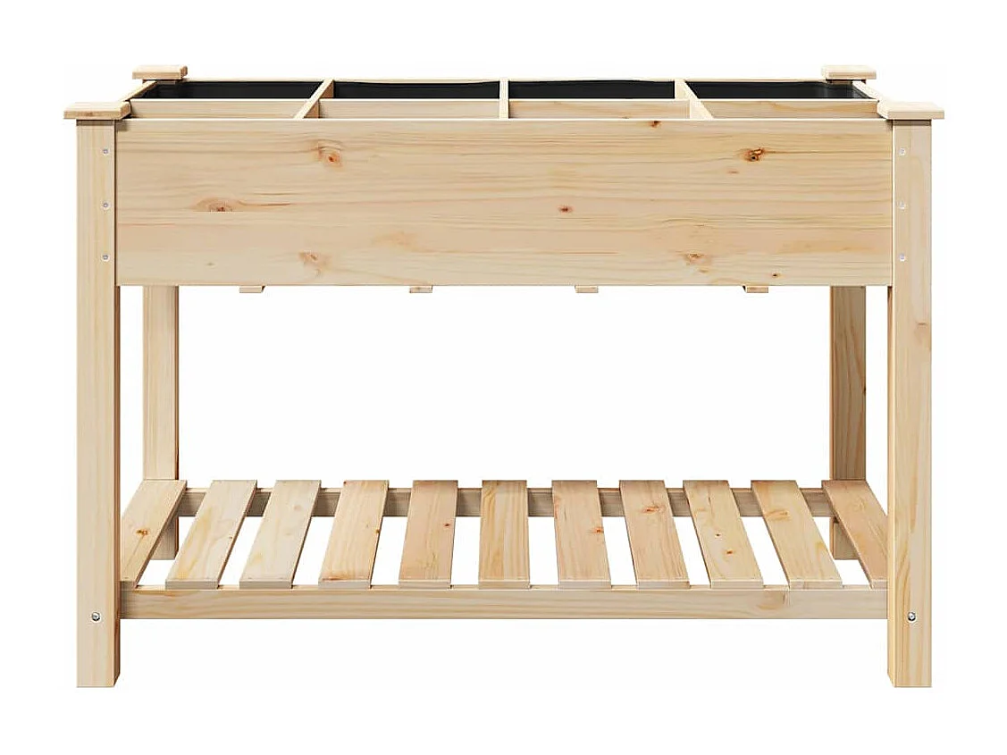 Maceta para Jardín | Jardinera | Macetero con estante Beige 115 x 59 x 76.5 cm