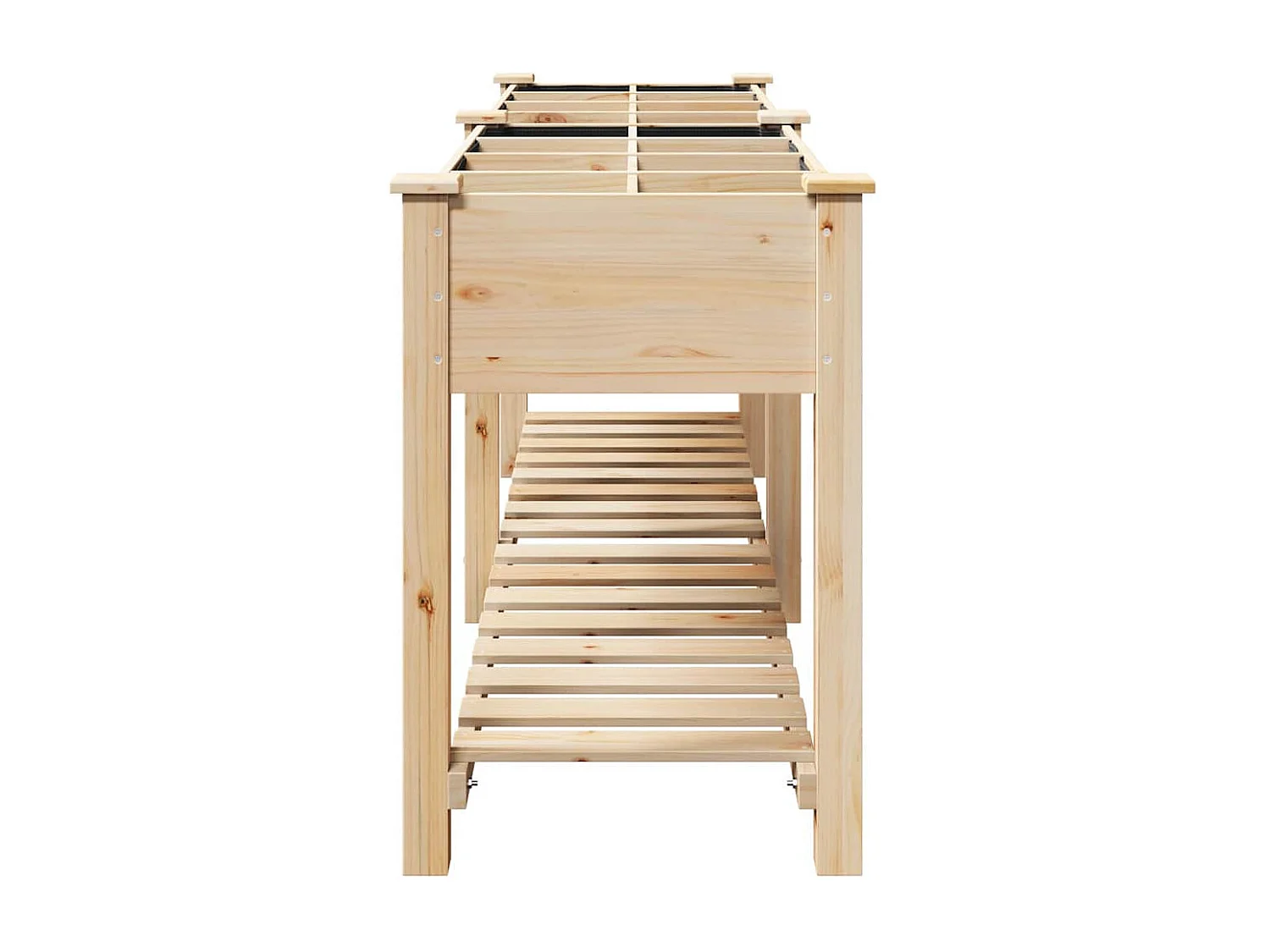 Maceta para Jardín | Jardinera | Macetero con estante Beige 115 x 59 x 76.5 cm