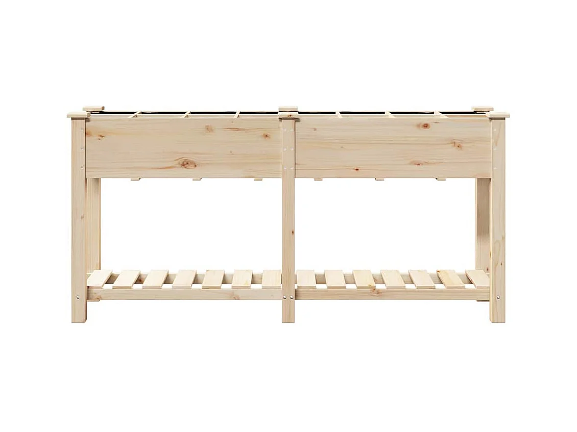 Maceta para Jardín | Jardinera | Macetero con estante Beige 161.5 x 45 x 76.5 cm