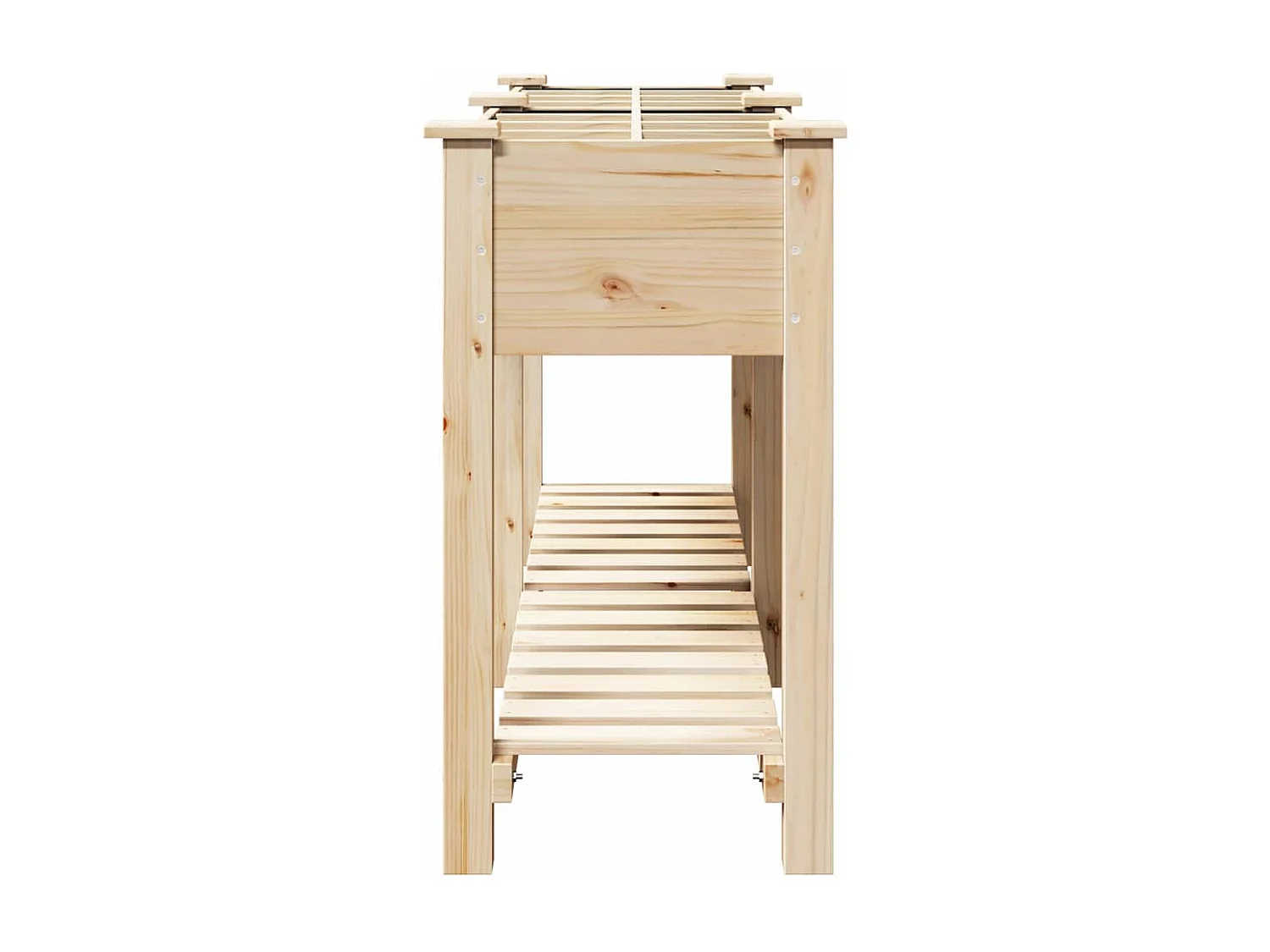 Maceta para Jardín | Jardinera | Macetero con estante Beige 161.5 x 45 x 76.5 cm