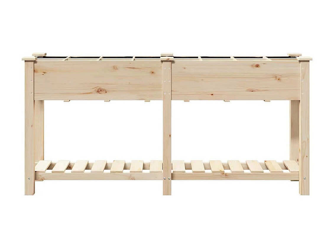 Maceta para Jardín | Jardinera | Macetero con estante Beige 161.5 x 45 x 76.5 cm