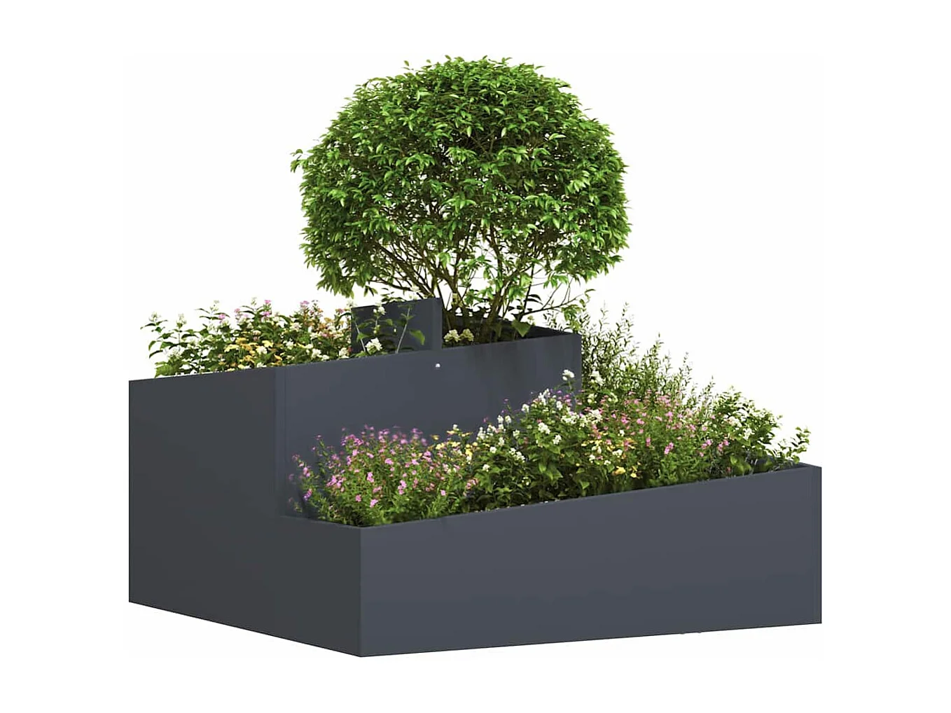 Maceta para Jardín | Jardinera | Macetero Antracita 80 x 80 x 50 cm