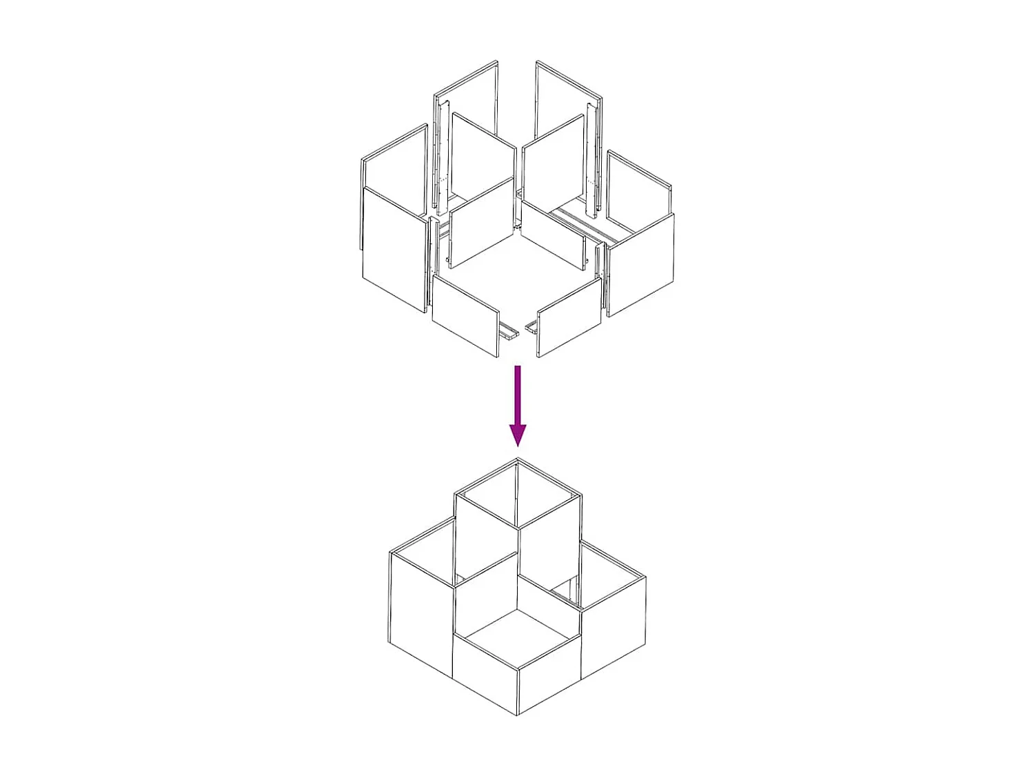 Maceta para Jardín | Jardinera | Macetero Verde oliva 80 x 80 x 60 cm Acero
