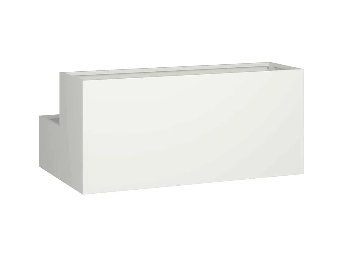 Maceta para Jardín | Jardinera | Macetero Blanco 100 x 60 x 45 cm Acero