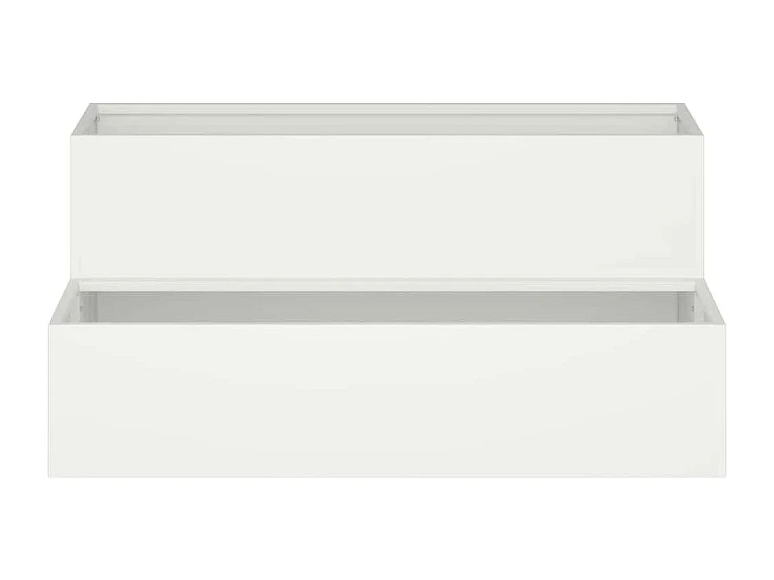 Maceta para Jardín | Jardinera | Macetero Blanco 100 x 60 x 45 cm Acero