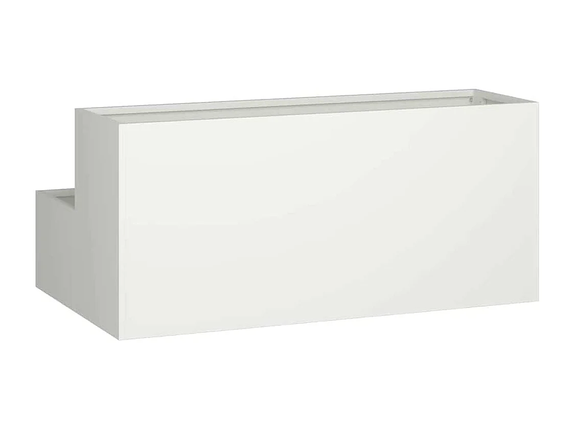 Maceta para Jardín | Jardinera | Macetero Blanco 100 x 60 x 45 cm Acero