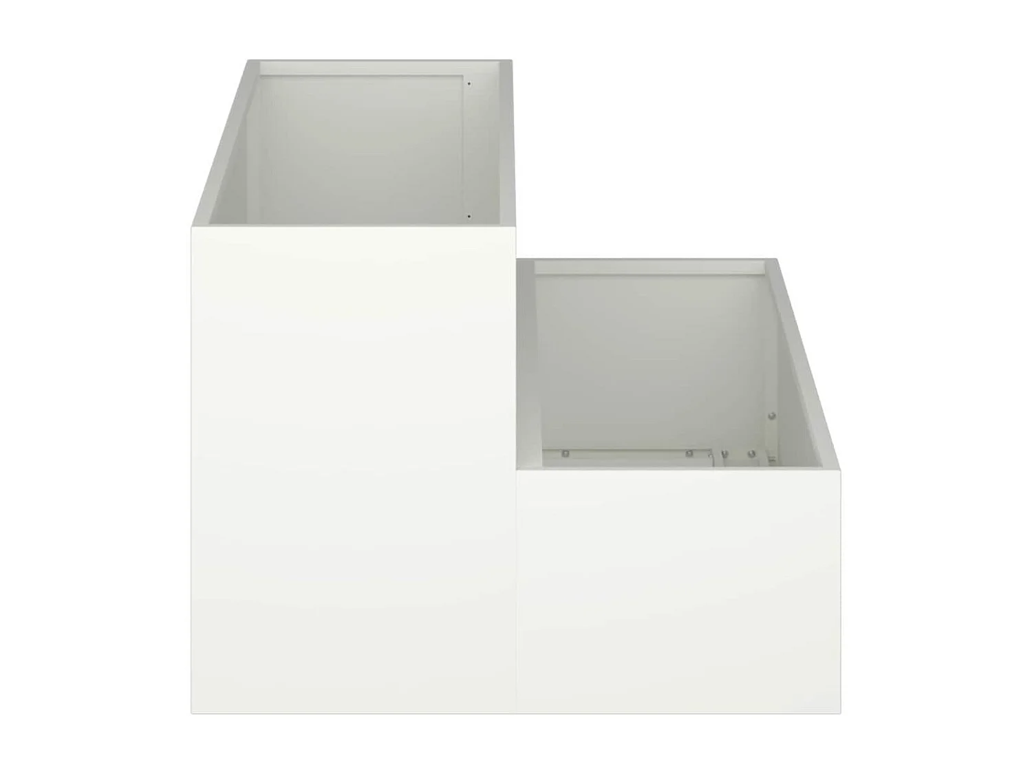 Maceta para Jardín | Jardinera | Macetero Blanco 100 x 60 x 45 cm Acero