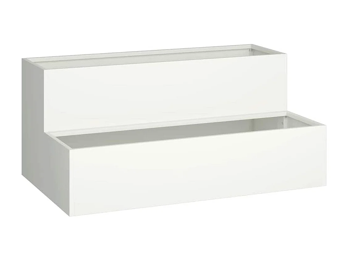 Maceta para Jardín | Jardinera | Macetero Blanco 100 x 60 x 45 cm Acero