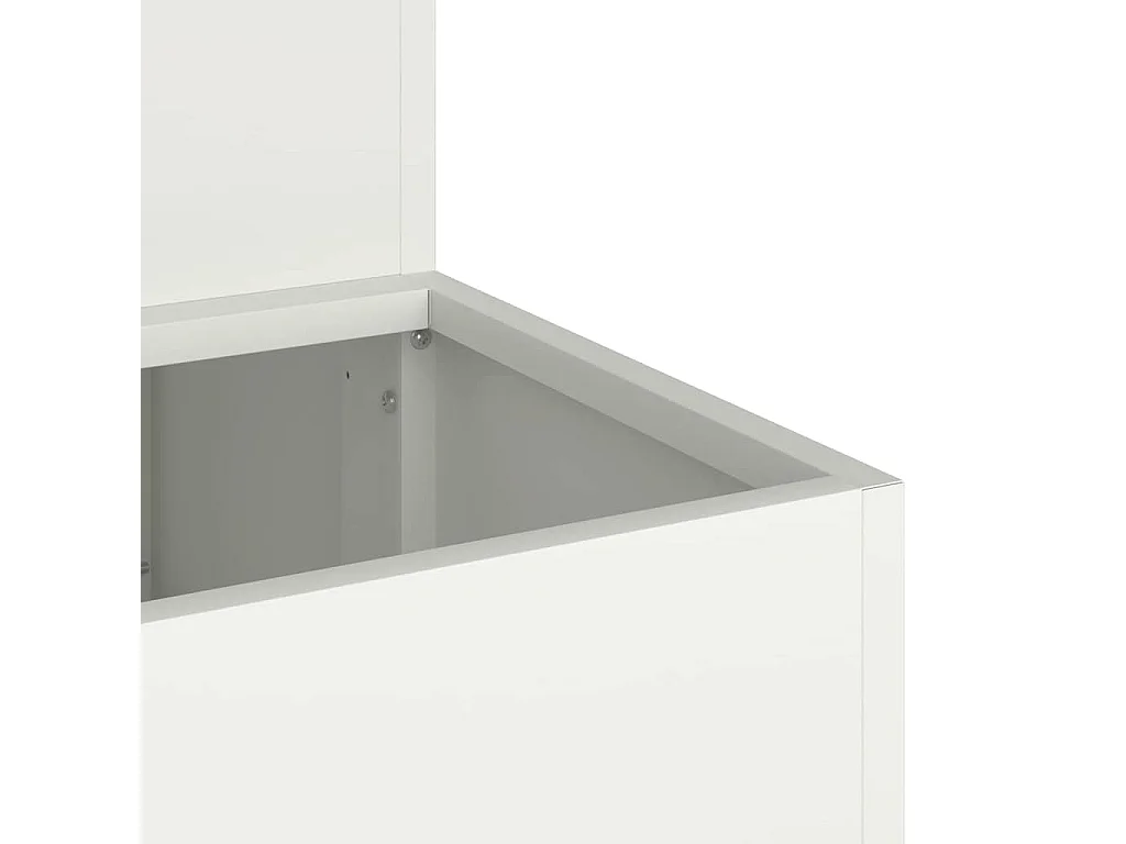 Maceta para Jardín | Jardinera | Macetero Blanco 100 x 60 x 45 cm Acero