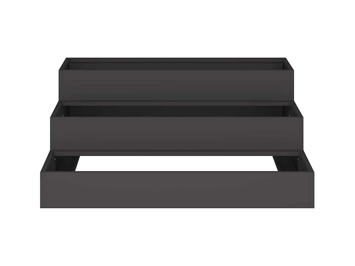 Maceta para Jardín | Jardinera | Macetero Negro 90 x 90 x 35 cm Acero