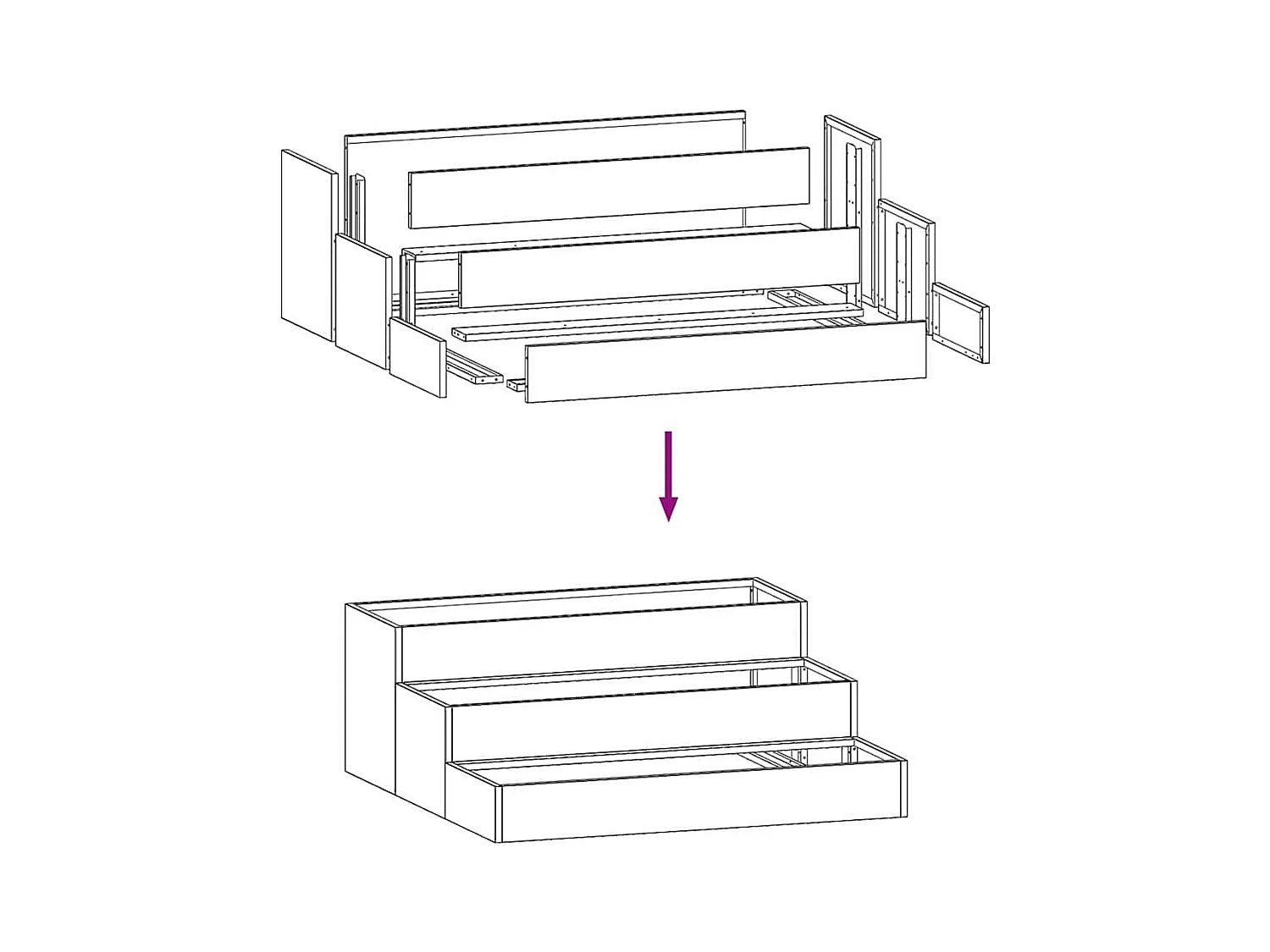 Maceta para Jardín | Jardinera | Macetero Negro 90 x 90 x 35 cm Acero