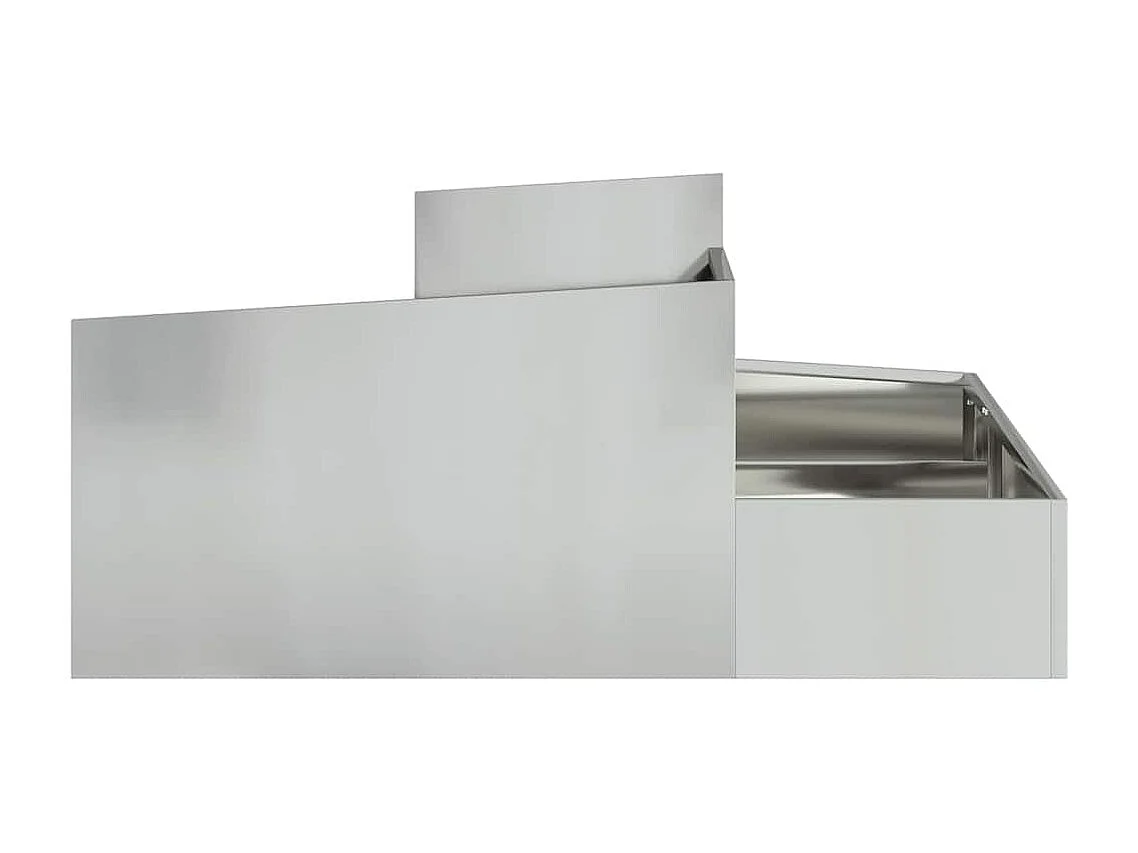 Maceta para Jardín | Jardinera | Macetero Plateado 100 x 100 x 50 cm Acero galvanizado