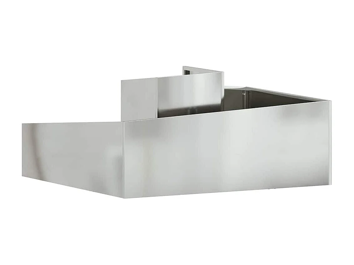 Maceta para Jardín | Jardinera | Macetero Plateado 100 x 100 x 50 cm Acero galvanizado