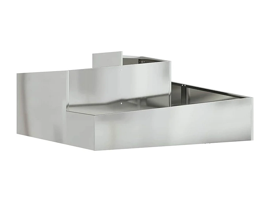 Maceta para Jardín | Jardinera | Macetero Plateado 100 x 100 x 50 cm Acero galvanizado