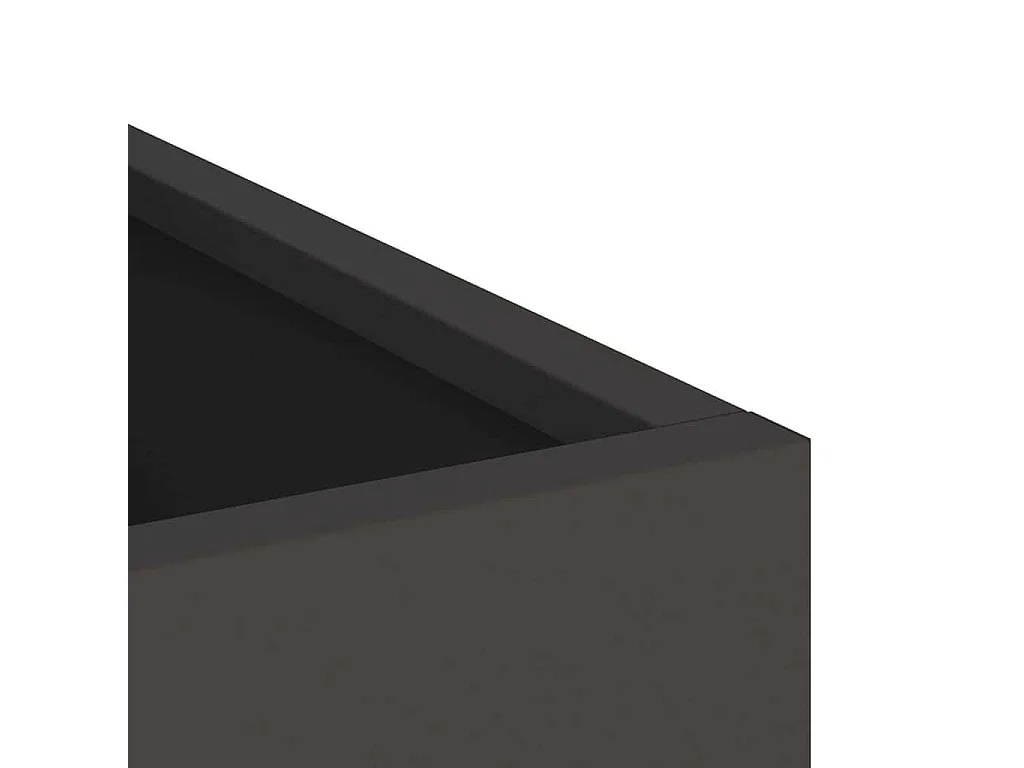 Maceta para Jardín | Jardinera | Macetero Negro 32 x 32 x 40 cm Acero laminado en frío