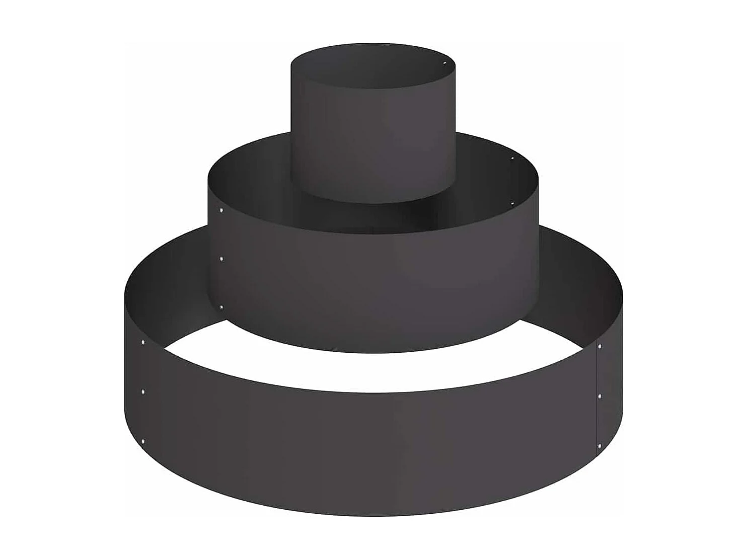 Maceta para Jardín | Jardinera | Macetero Negro 90 x 90 x 20 cm Acero