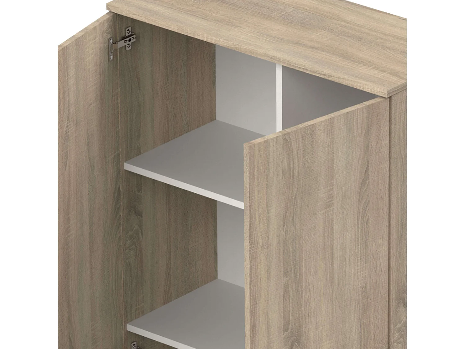 Armario Multiusos Escobero 1 Estante Superior Altura Roble Cambrian 180x80x35cm