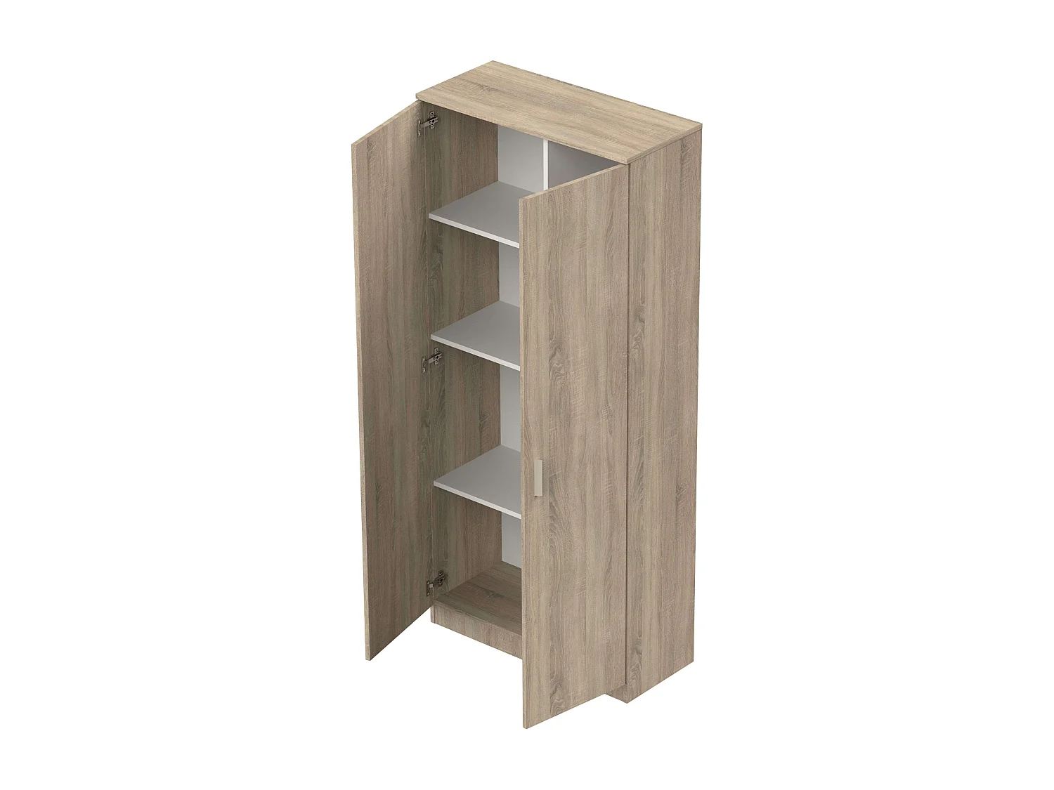 Armario Multiusos Escobero 1 Estante Superior Altura Roble Cambrian 180x80x35cm