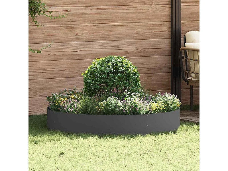 Cache-pot de jardin | Jardinière Noir 120 x 120 x 20 cm Acier