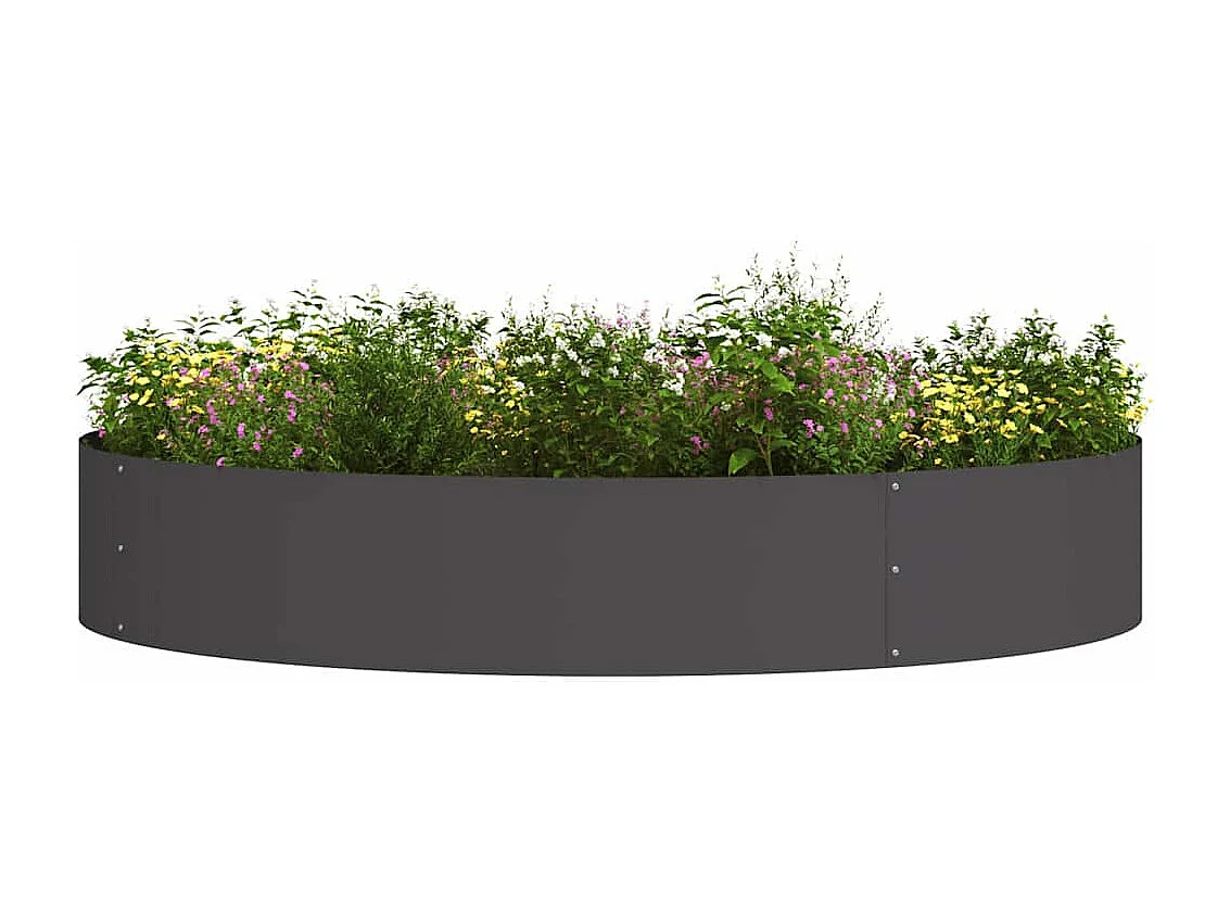 Maceta para Jardín | Jardinera | Macetero Negro 120 x 120 x 20 cm Acero