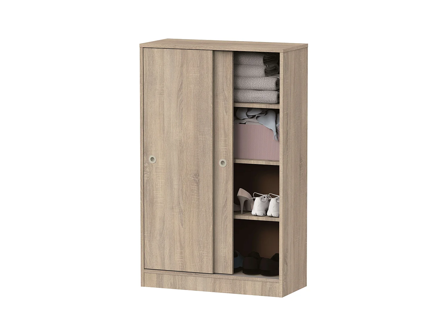 Armário Auxiliar Turin 2P 3E Cambriano Multiuso 120x74x33 cm