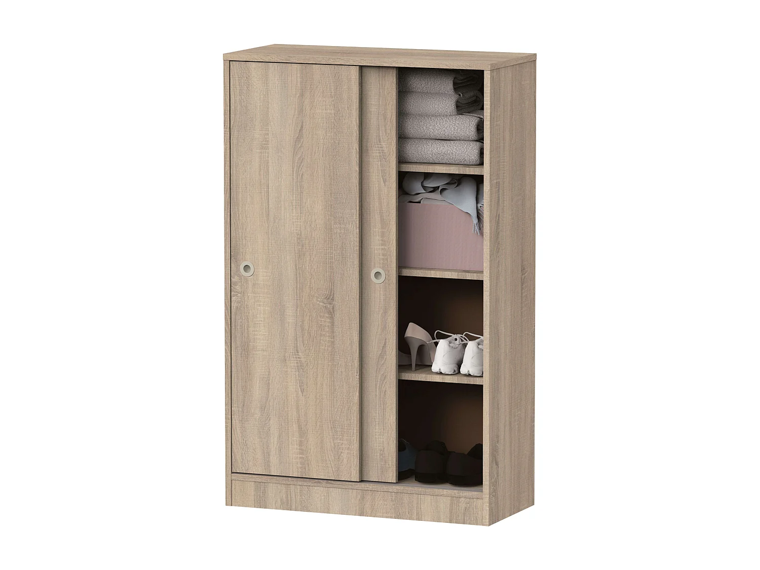 Armoire auxiliaire Turin 2P 3E Cambrian Multiusage 120x74x33 cm