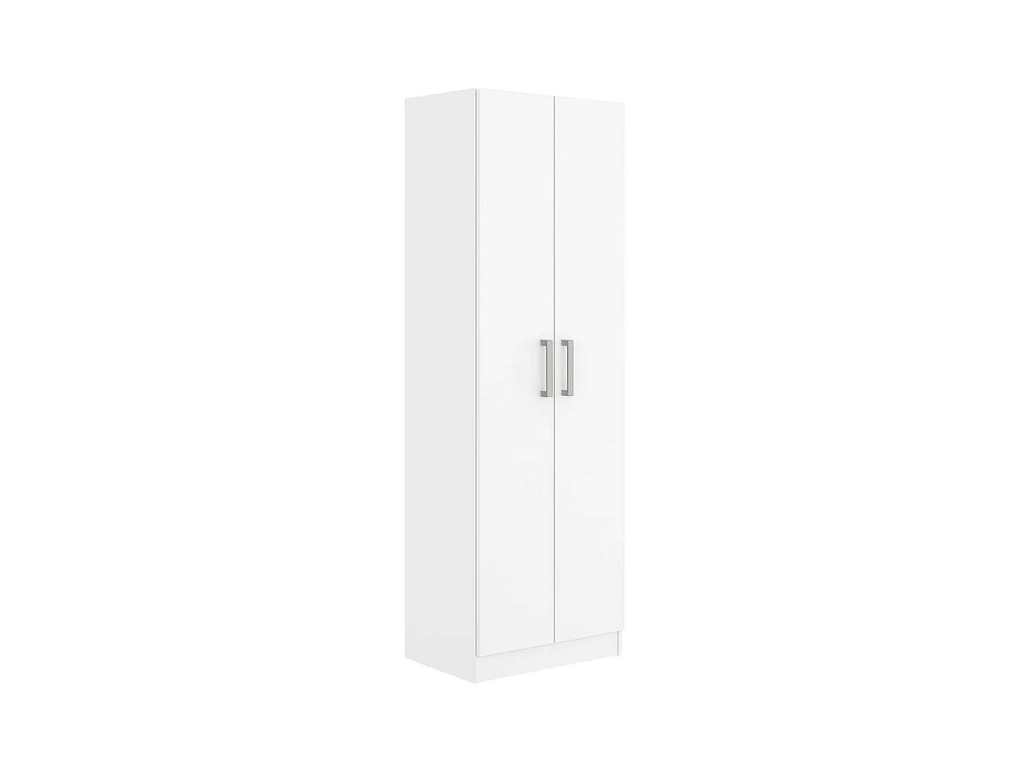 Armoire auxiliaire polyvalente avec 2 portes pliantes, blanc mat, 61 x 170 cm