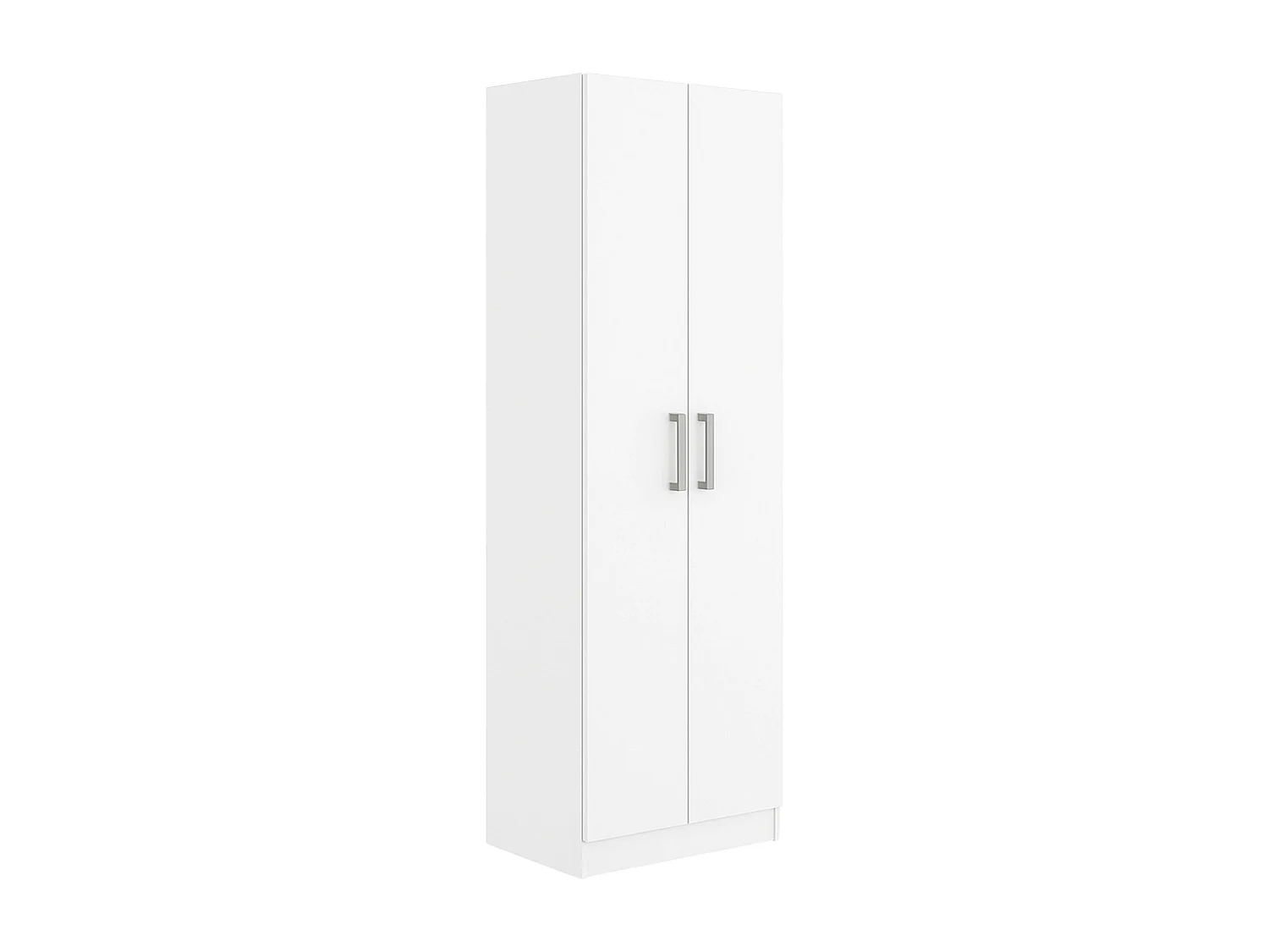 Armoire auxiliaire polyvalente avec 2 portes pliantes, blanc mat, 61 x 170 cm