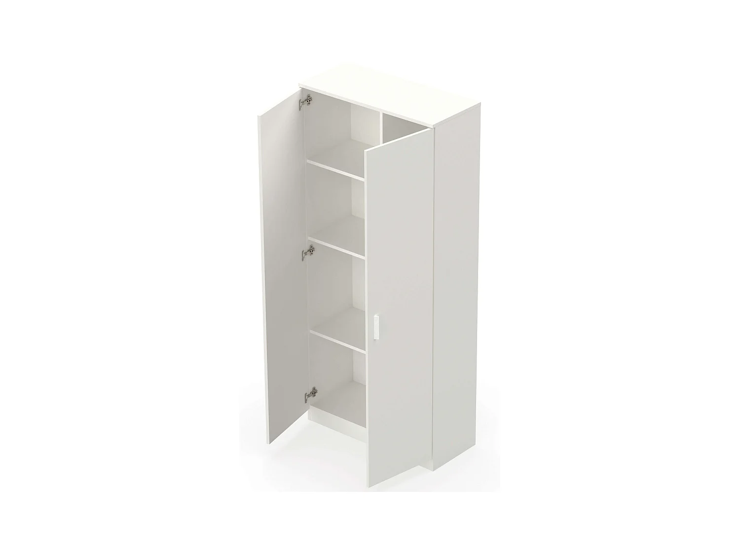 Armario Escobero Multiusos 1 Estante Ajustable Blanco 180x80x35 cm