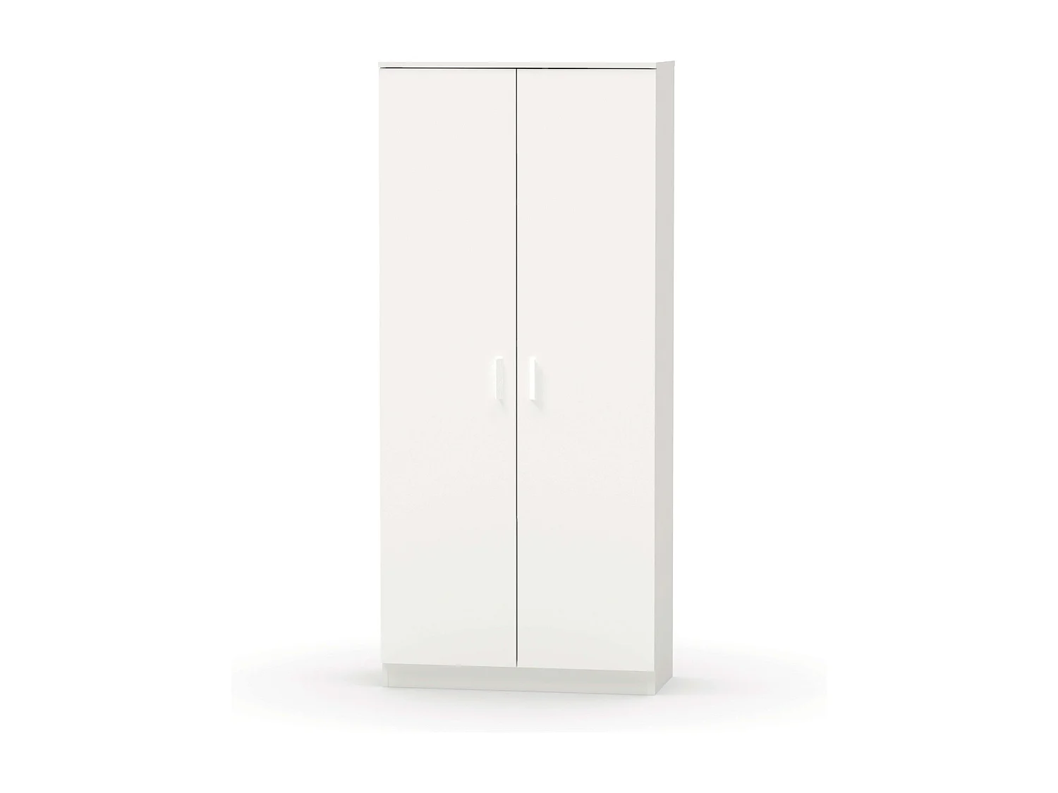 Armario Escobero Multiusos 1 Estante Ajustable Blanco 180x80x35 cm