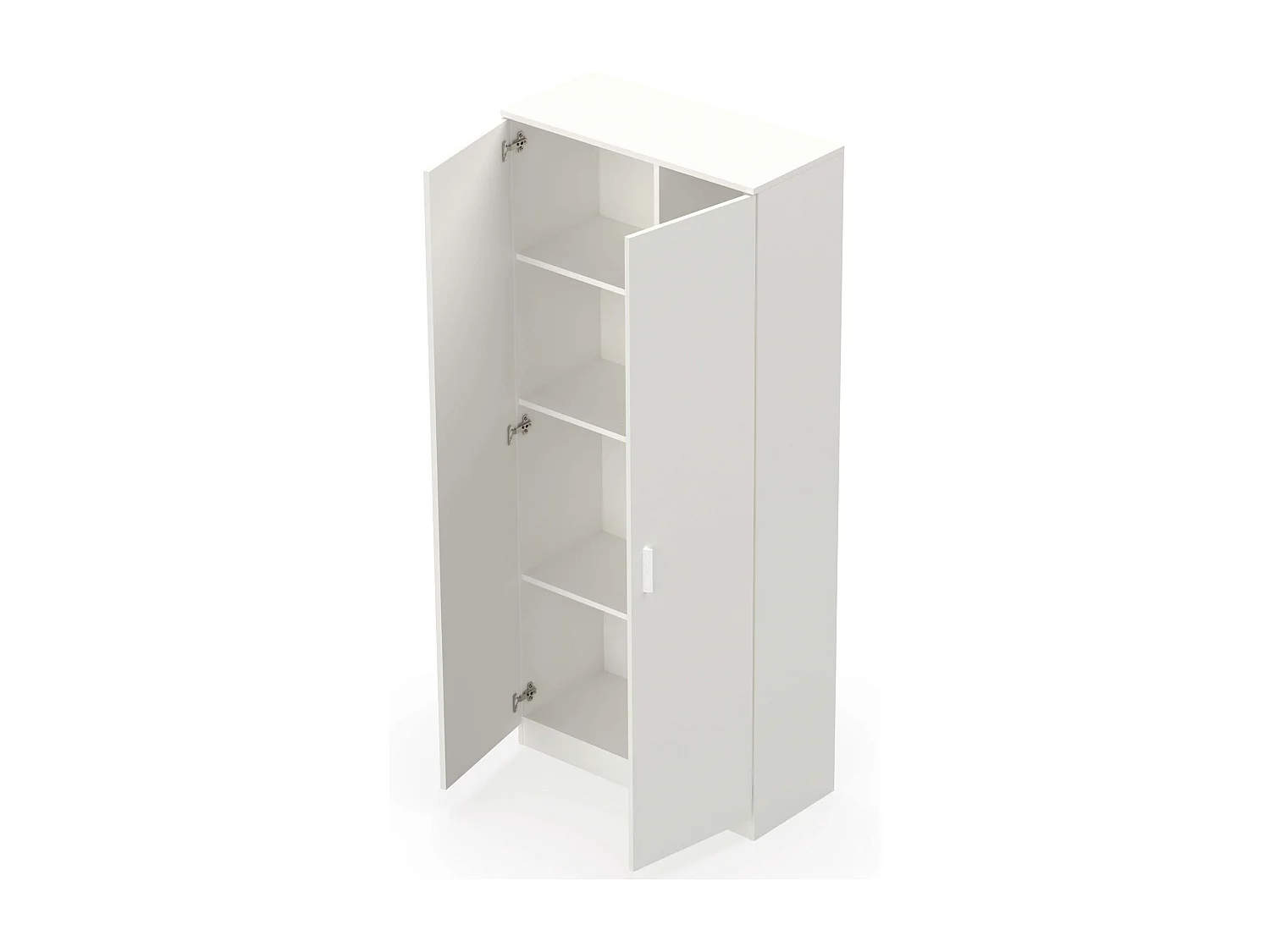 Armario Escobero Multiusos 1 Estante Ajustable Blanco 180x80x35 cm