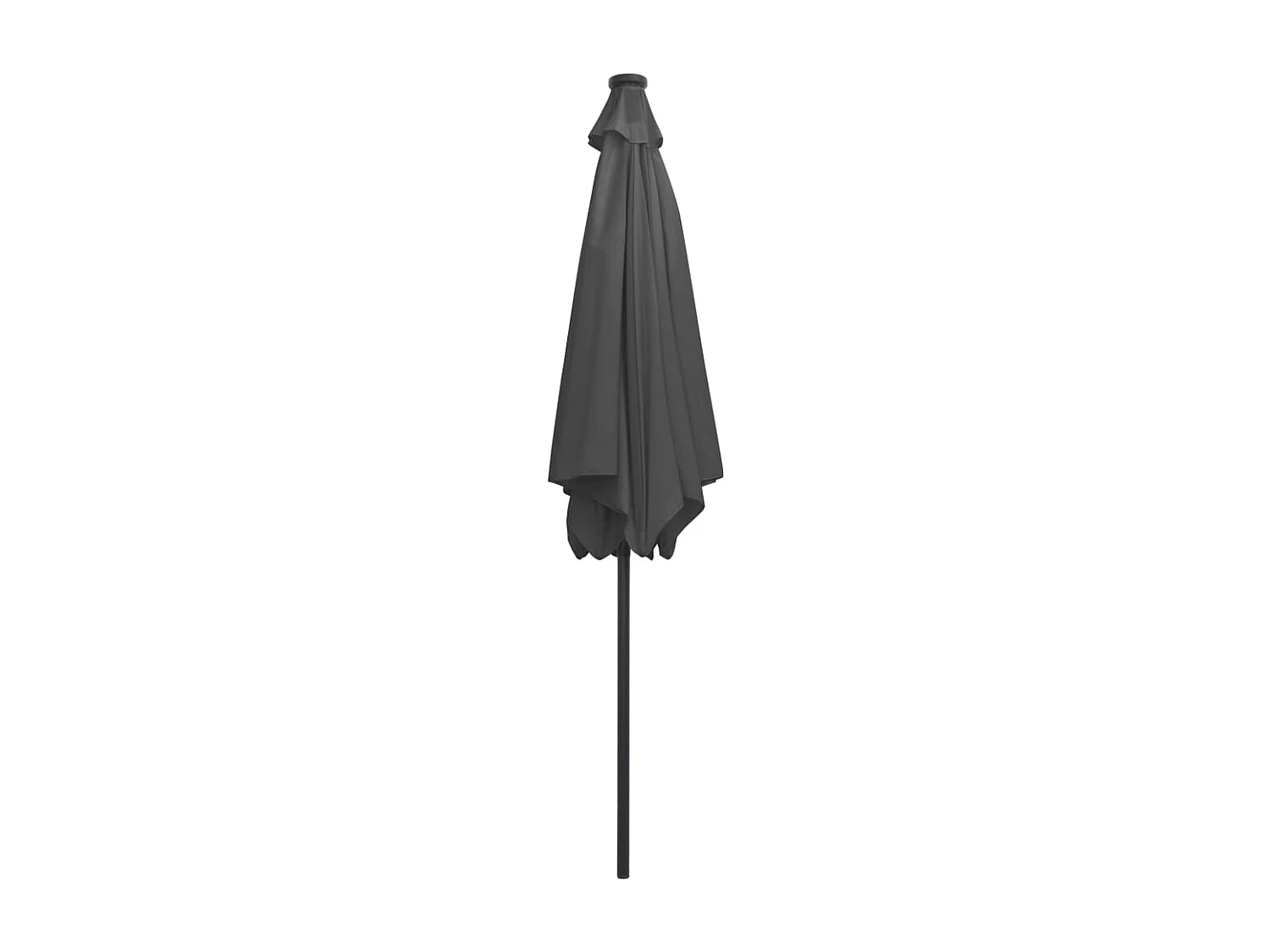 Parasol de jardin-Parasol d'extérieur et lumières LED mât en aluminium anthracite