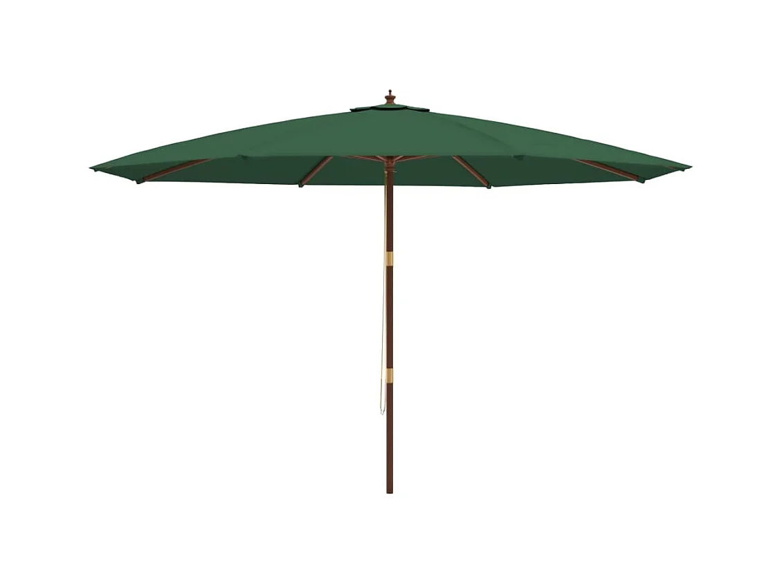 Parasol de jardin-Parasol d'extérieur avec mât en bois vert 400x273 cm
