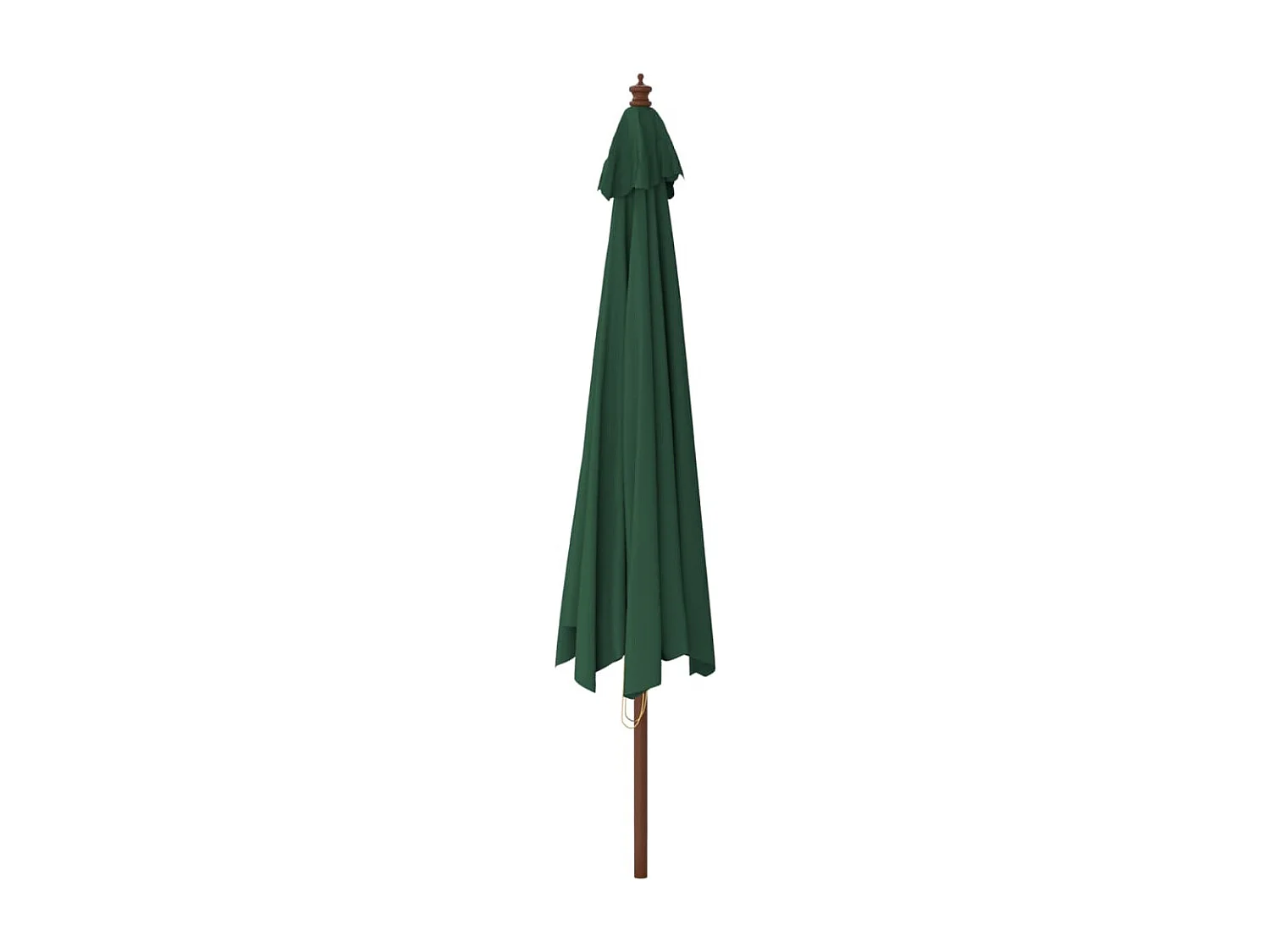 Parasol de jardin-Parasol d'extérieur avec mât en bois vert 400x273 cm