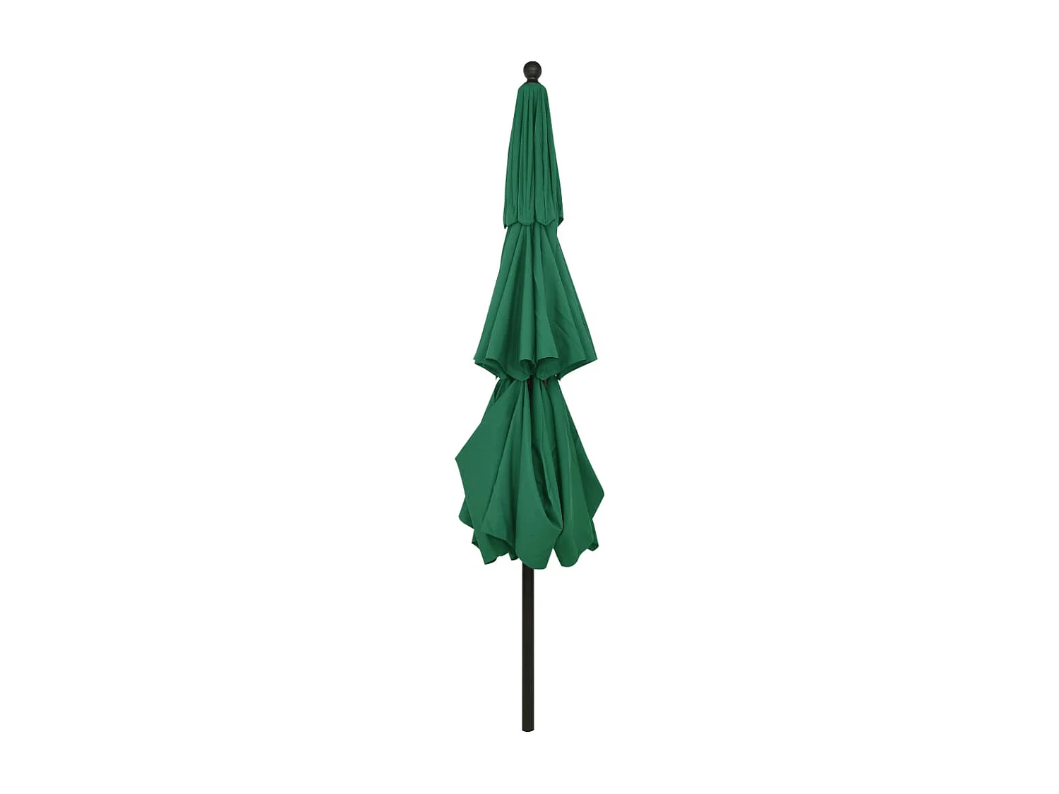 Parasol de jardin-Parasol à 3 niveaux  avec mât en aluminium vert 3,5 m
