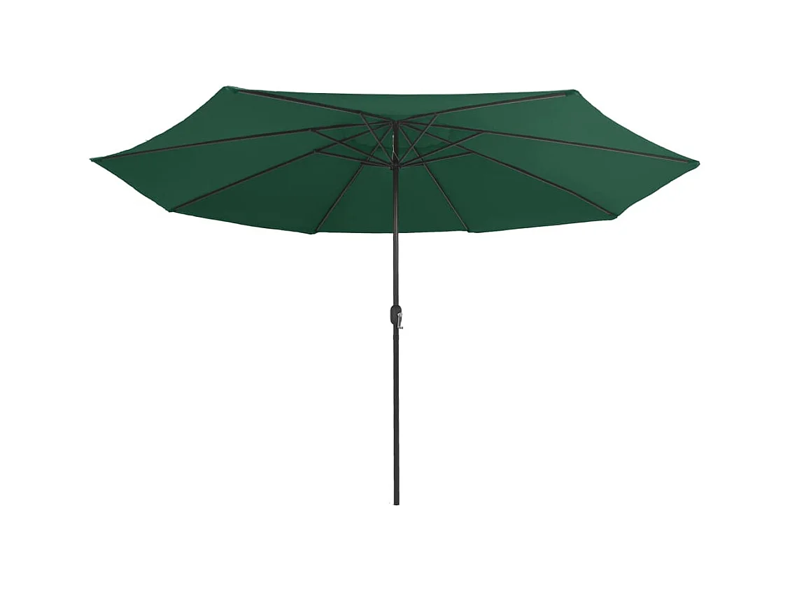 Parasol de jardin-Parasol d'extérieur avec mât en métal 390 cm vert